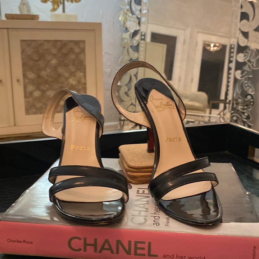 Beautiful authentic Christian Louboutin open toe heels. Used once